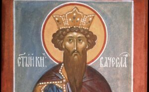Svatý Václav, FOTO: Medival bohemian icon creator., Public domain, via Wikimedia Commons