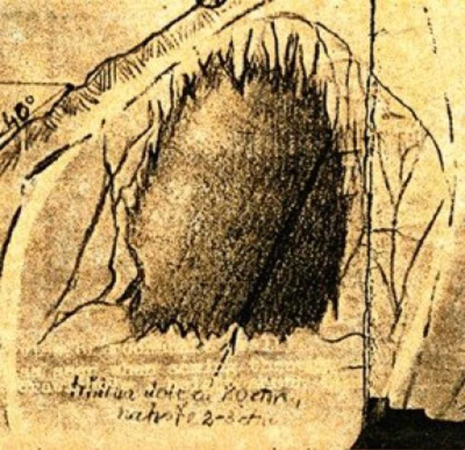 Měsíční šachta, jak si ji zakreslil Horák, FOTO: <a href="https://commons.wikimedia.org/wiki/File:Moonshaft1.jpg">Antonín Horák</a>, <a href="https://creativecommons.org/licenses/by-sa/4.0">CC BY-SA 4.0</a>, via Wikimedia Commons